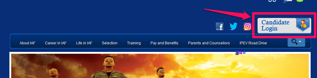 AFCAT 2 2017 Candidate Login