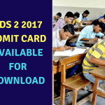 CDS 2 2017 Admit Card