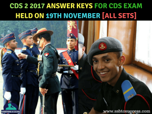 CDS 2 2017 Answer Keys for CDS Exam held on 19th November [All SETs]