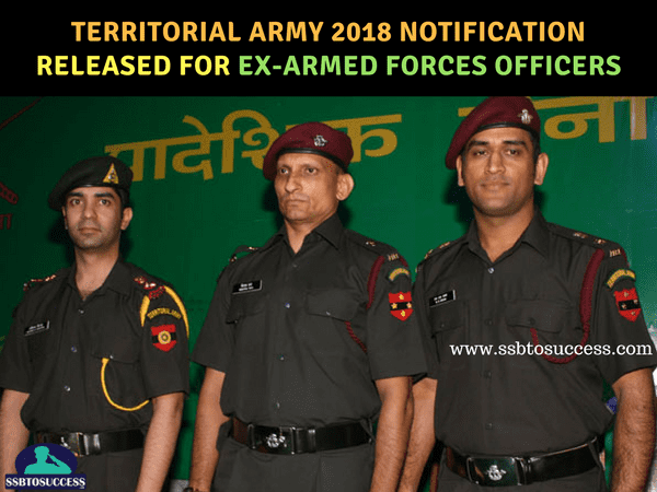 Territorial Army 2018 Notification released for Ex-Armed Forces Officers