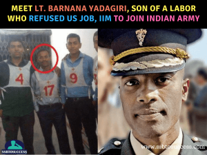 Meet Lt. Barnana Yadagiri, Son of a Labor Who Refused US Job, IIM to Join Indian Army