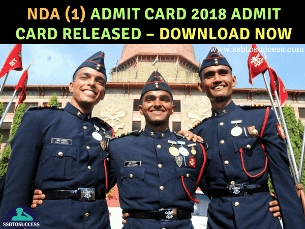 NDA (1) Admit Card 2018 Released [Download Now]