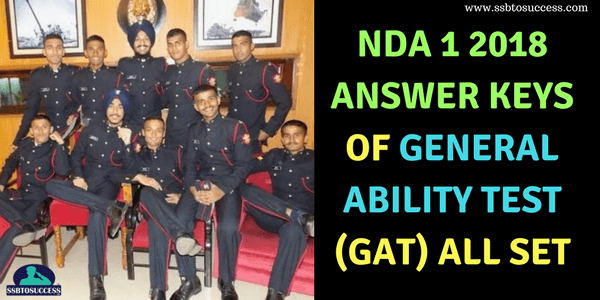 NDA 1 2018 Answer Keys For General Ability Test (GAT) All Set