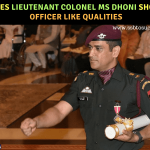 Lieutenant Colonel MS Dhoni