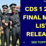 CDS 1 2018 Final Merit List Released