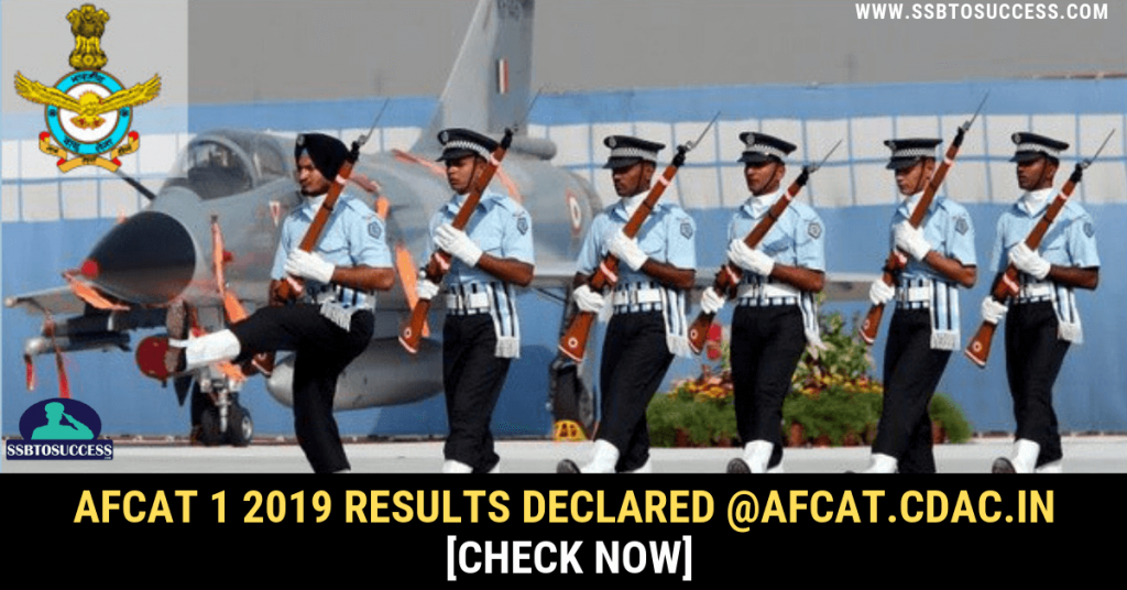 AFCAT 1 2019 Results Declared @afcat.Cdac.in [CHECK NOW]