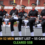 SSC Tech 52 Merit List Men