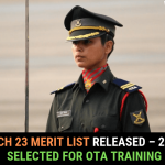 SSCW Tech 23 Merit List