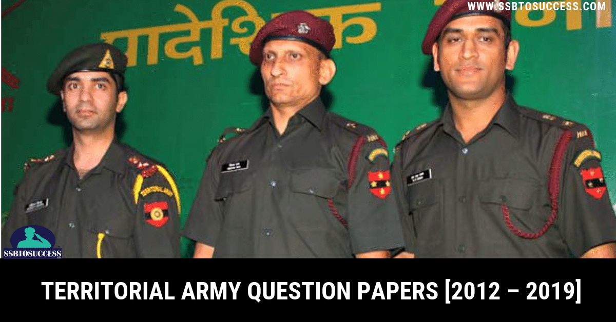 Territorial Army Question Paper PDF Download [2012 – 2022]