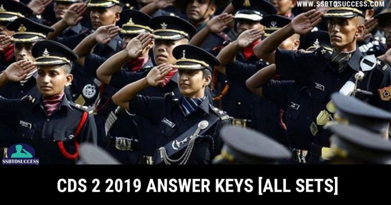CDS 2 2019 Answer Keys – Held on 8th September [All SETs]