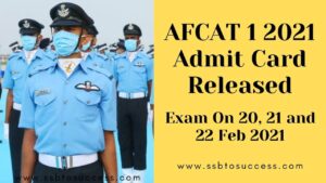 AFCAT 1 2021 Will Be Conducted On 20, 21 and 22 Feb 2021