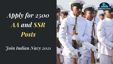 Join Indian Navy 2021: Apply for 2500 AA and SSR Posts