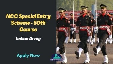 Indian Army NCC 50 Notification Special Entry Scheme