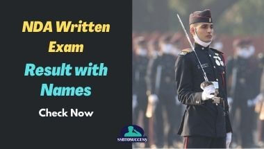 National Defence Academy (NDA) 1 2021 Written Result with Name