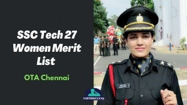 SSC Tech 27 Women Merit List OTA Chennai