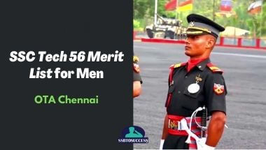 SSC Tech 56 Merit List Men OTA Chennai