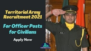 Territorial Army Recruitment 2021 for Officer Posts for Civilians