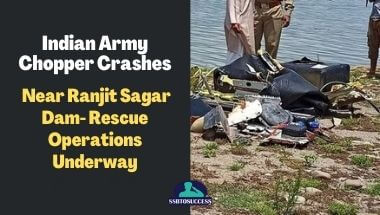 Indian Army Chopper Crashes Near Ranjit Sagar Dam- Rescue Operations Underway