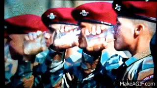 Para Commando Glass Eating Ceremony