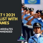 AFCAT 1 2021 Merit List with Names