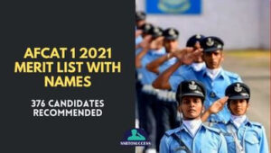 AFCAT 1 2021 Merit List with Names