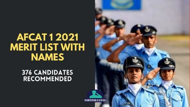 AFCAT 1 2021 Merit List with Names