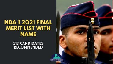 NDA 1 2021 Final Merit List With Name