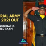 Territorial Army Result 2021 Out - 1902 Candidates Cleared Exam